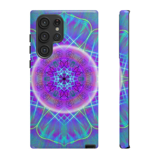 Psychedelic Mandala Protective Phone Case, Samsung, iPhone, Pixel, all sizes