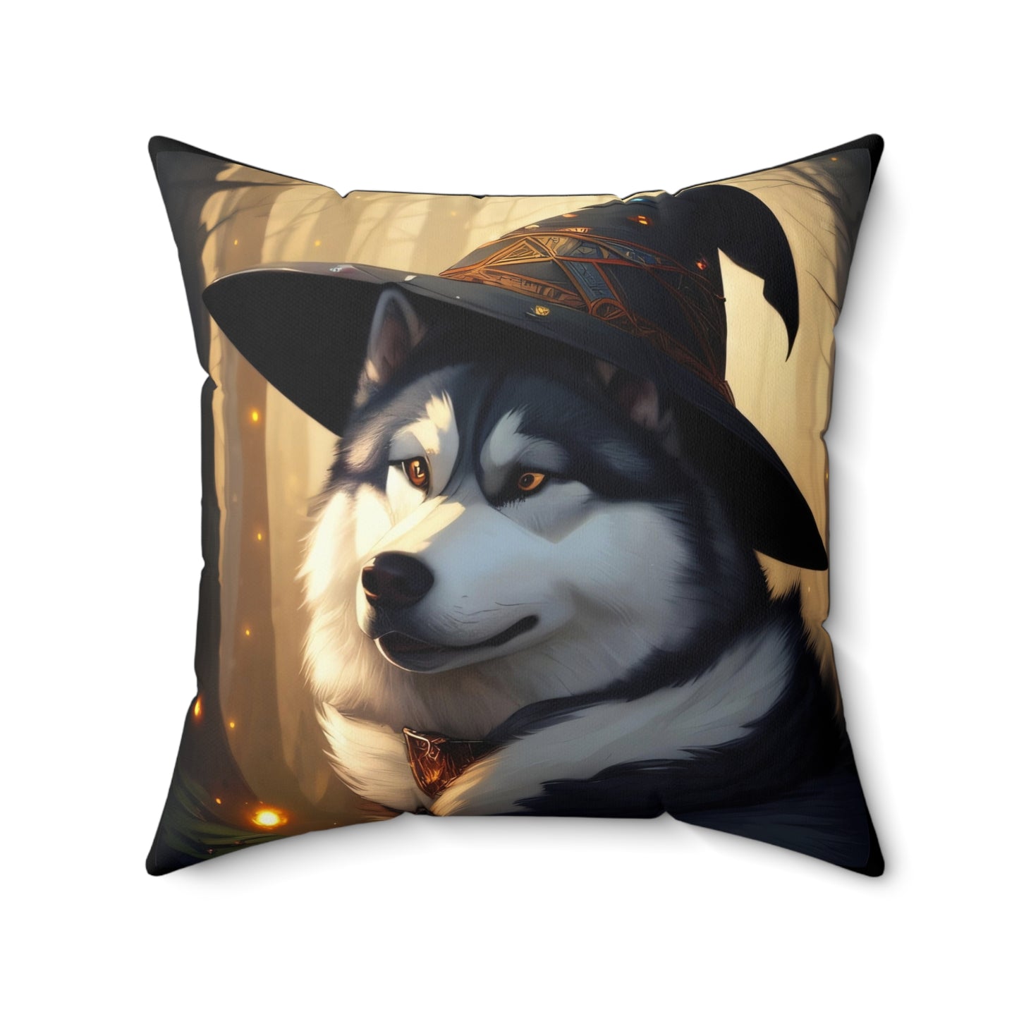 Sorcerer Pup, Spun Polyester Square Pillow