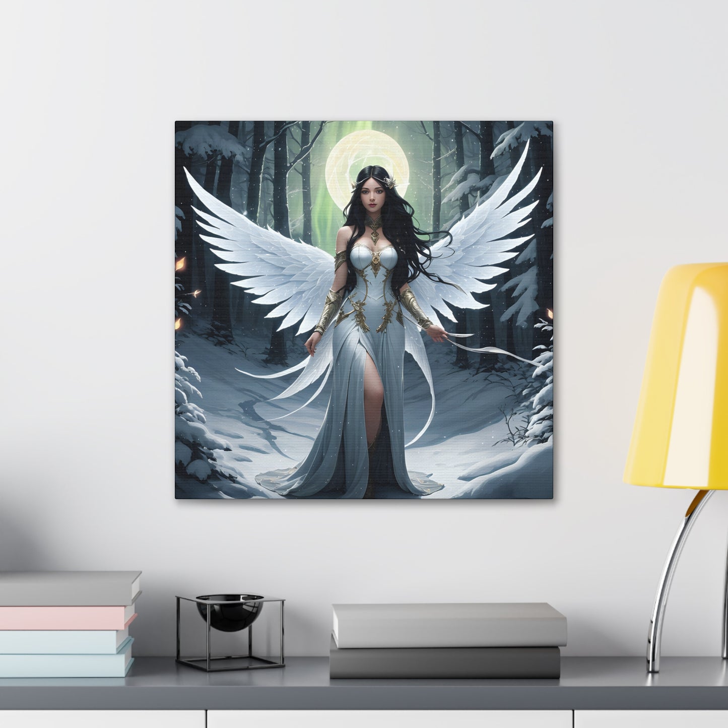 Winter Fae Goddess, Canvas Art, Canvas Print, Wall Decor, Original Art, Unique Gifts