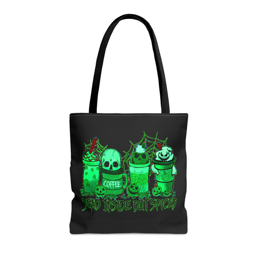 Dead Inside But Spiced Halloween Tote Bag