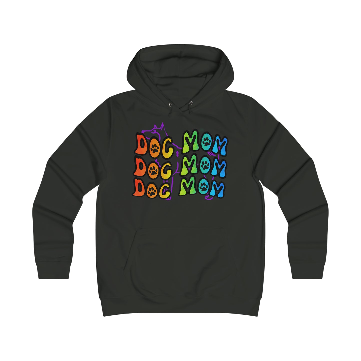 Dog Mom Girlie College Hoodie