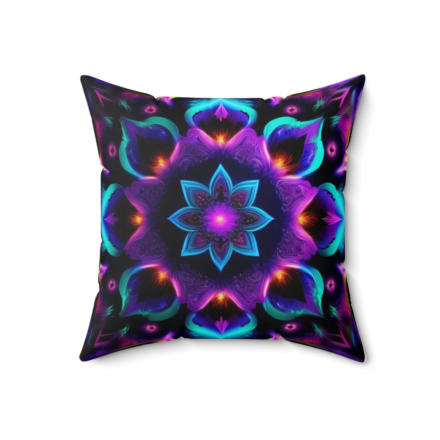 Mandala Madness, Spun Polyester Square Pillow