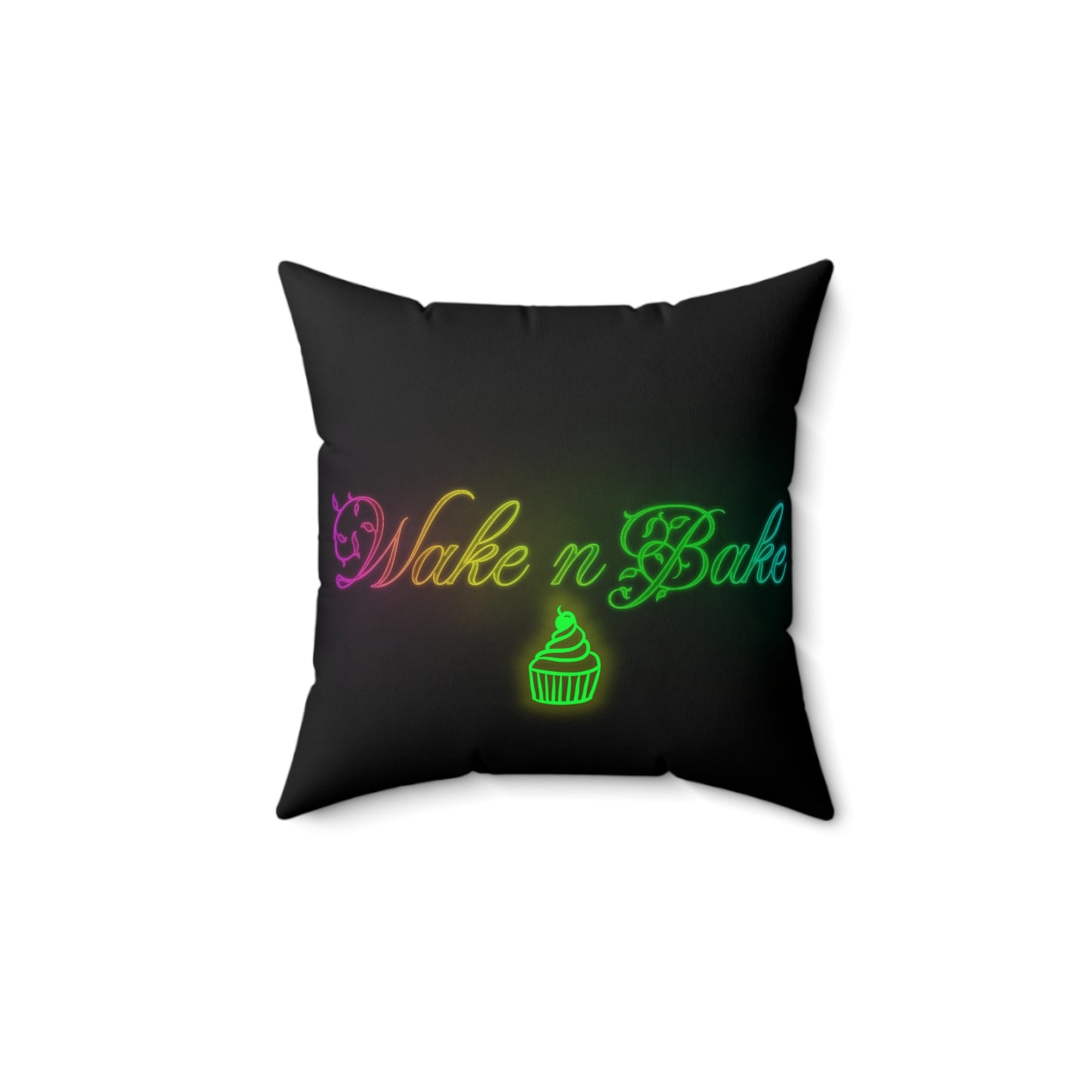 Wake N Bake, 420 Themed, Spun Polyester Square Pillow