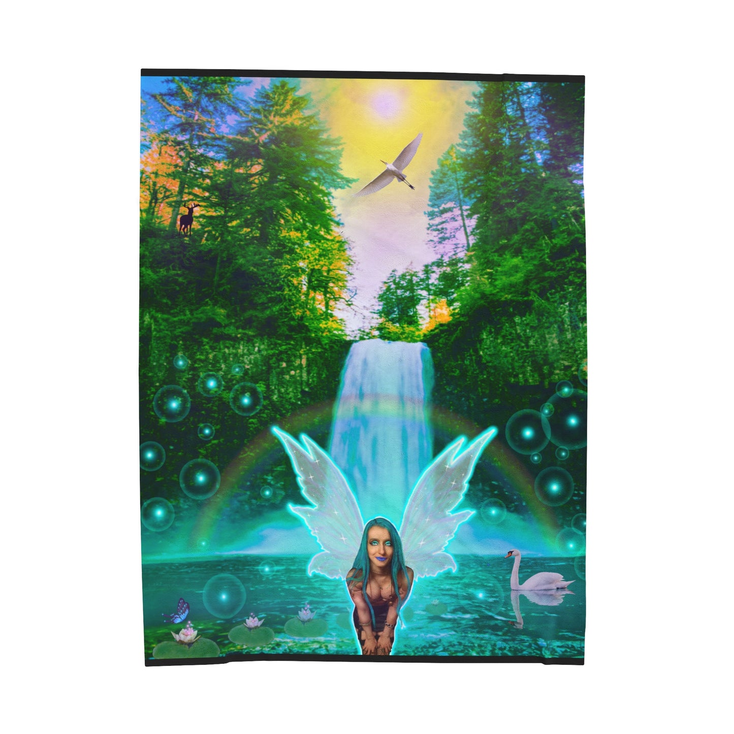 Mystic Water Fairy Velveteen Plush Blanket