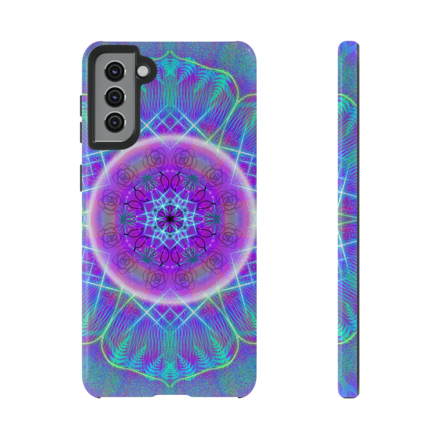 Psychedelic Mandala Protective Phone Case, Samsung, iPhone, Pixel, all sizes