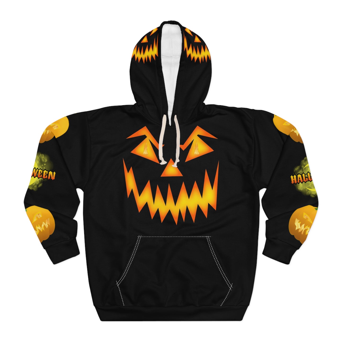 Wicked cool pumpkin face Halloween Pullover Hoodie