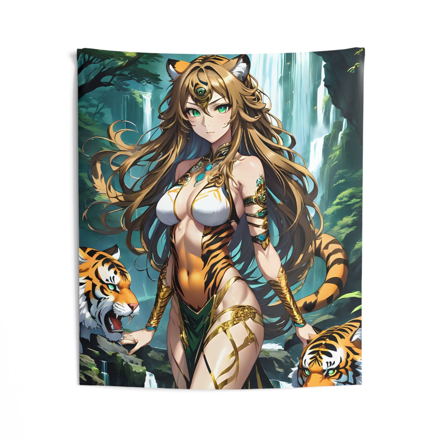 Jungle Tigress, Wall Tapestry 51 x 60