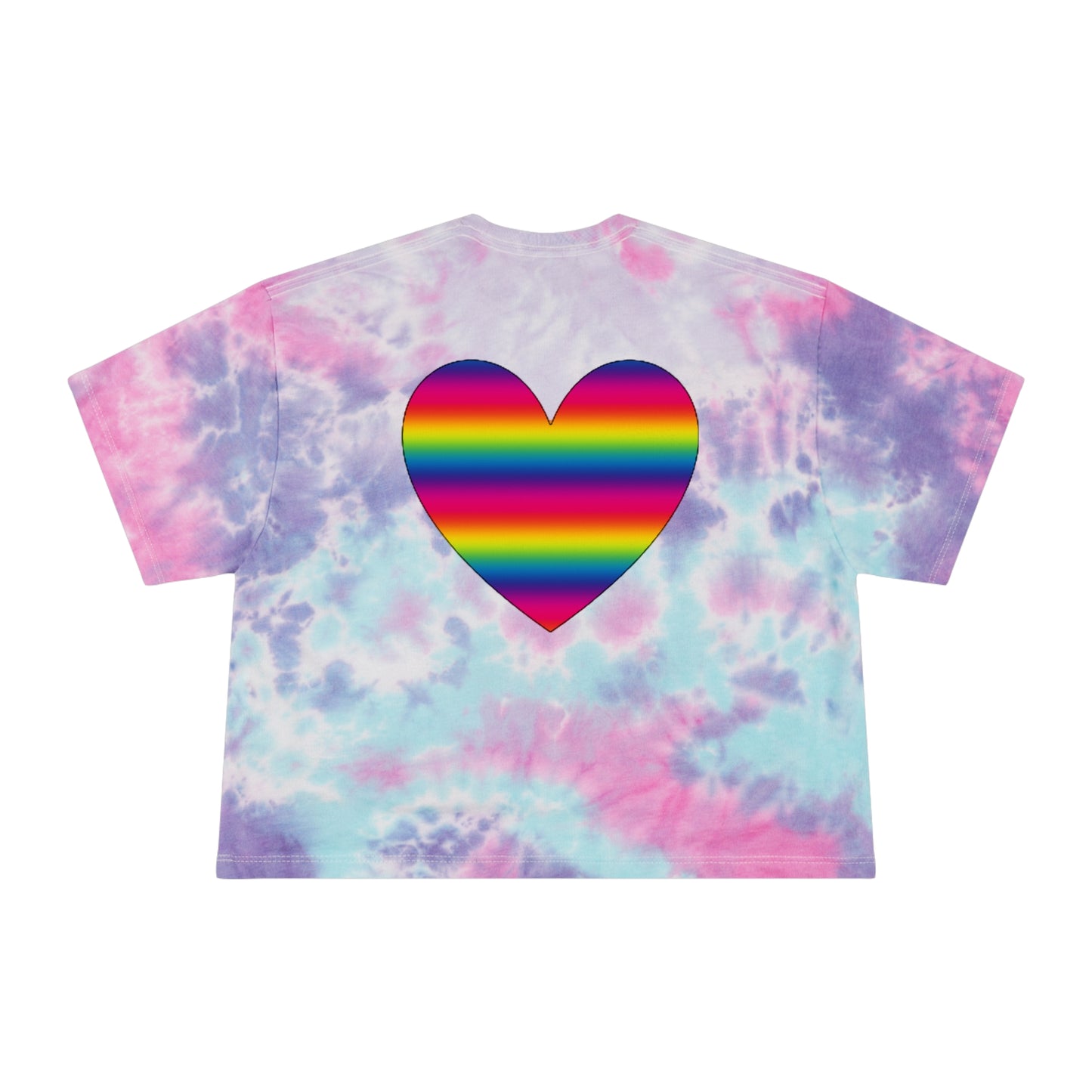 PRIDE Heart Women's Tie-Dye Crop Tee