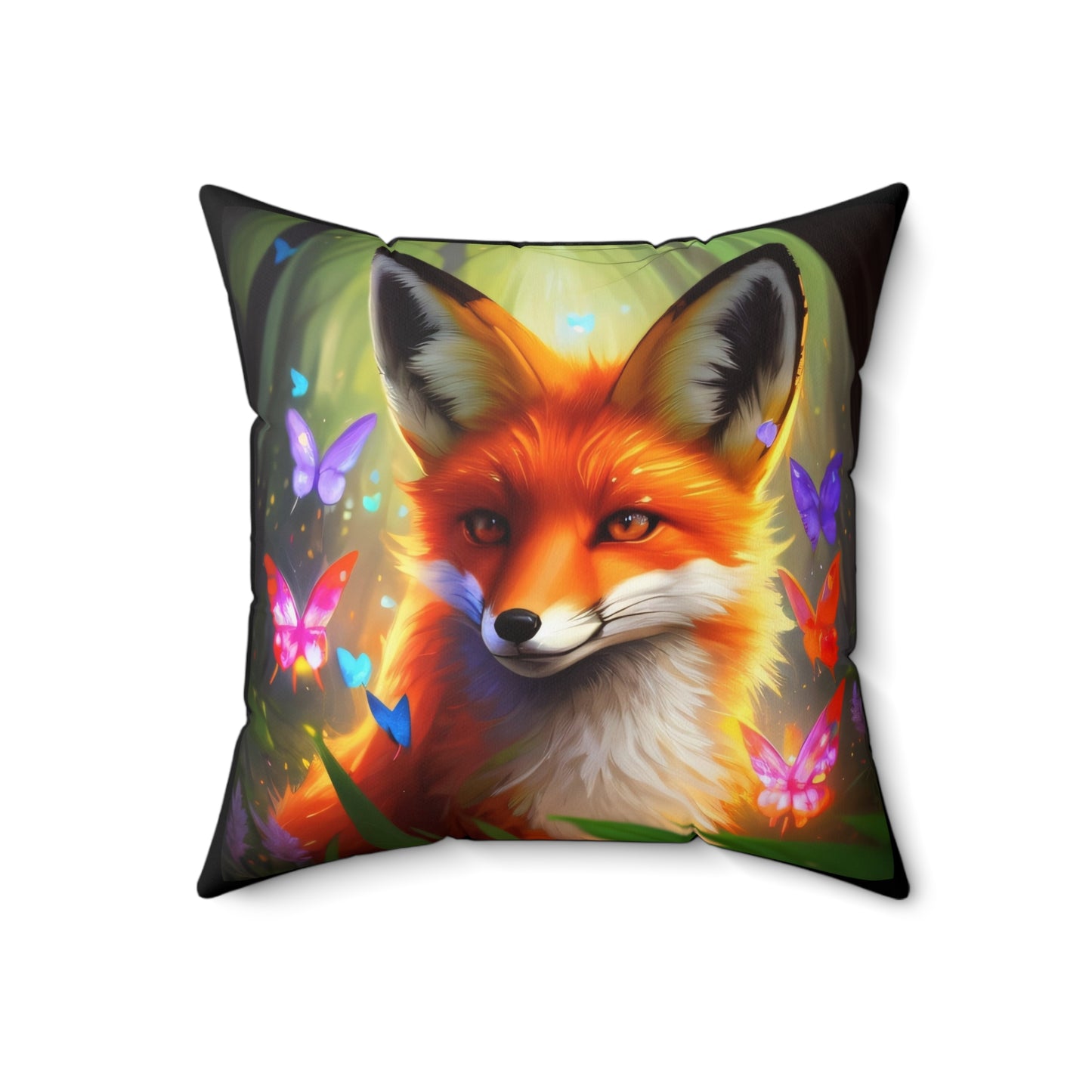 Dreamy Fox, Spun Polyester Square Pillow