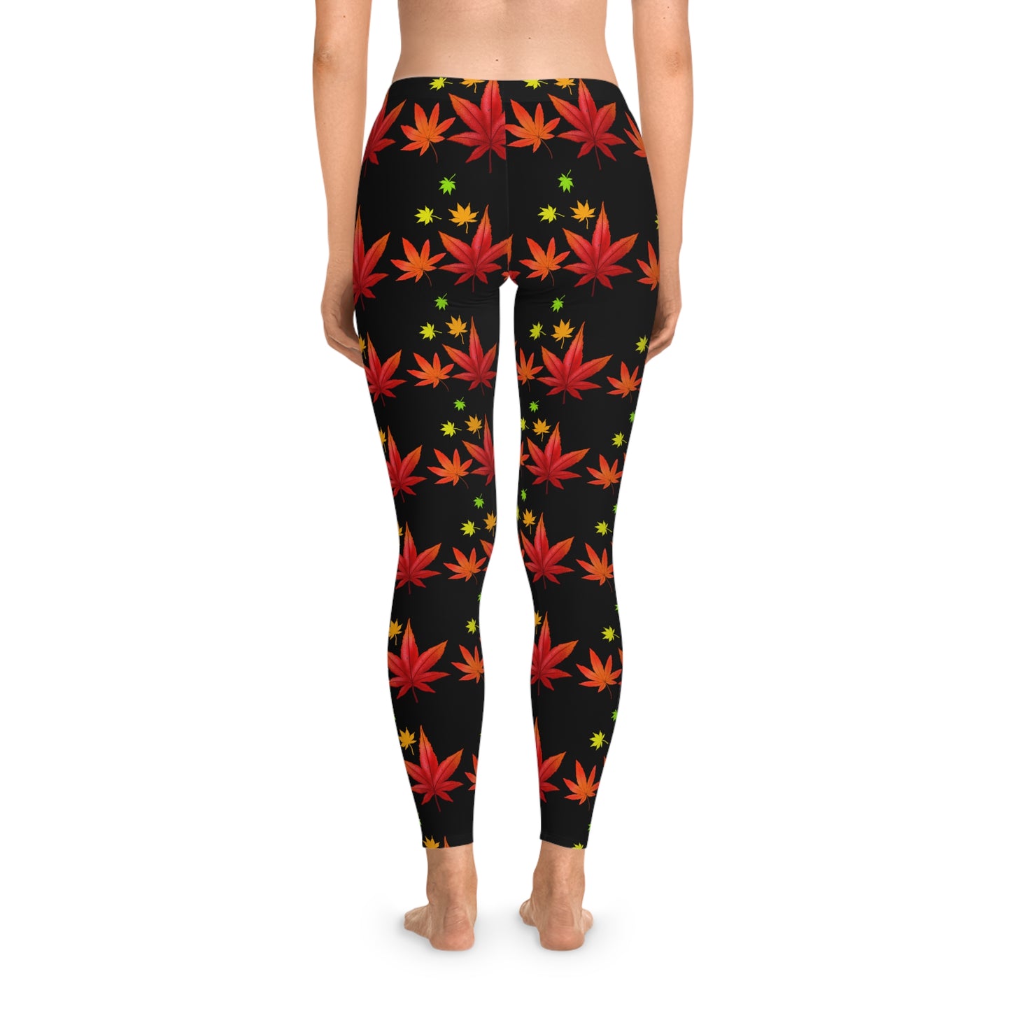 Colors of fall Stretchy Leggings Black