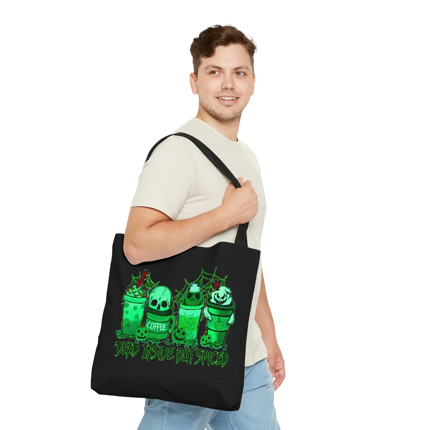 Dead Inside But Spiced Halloween Tote Bag