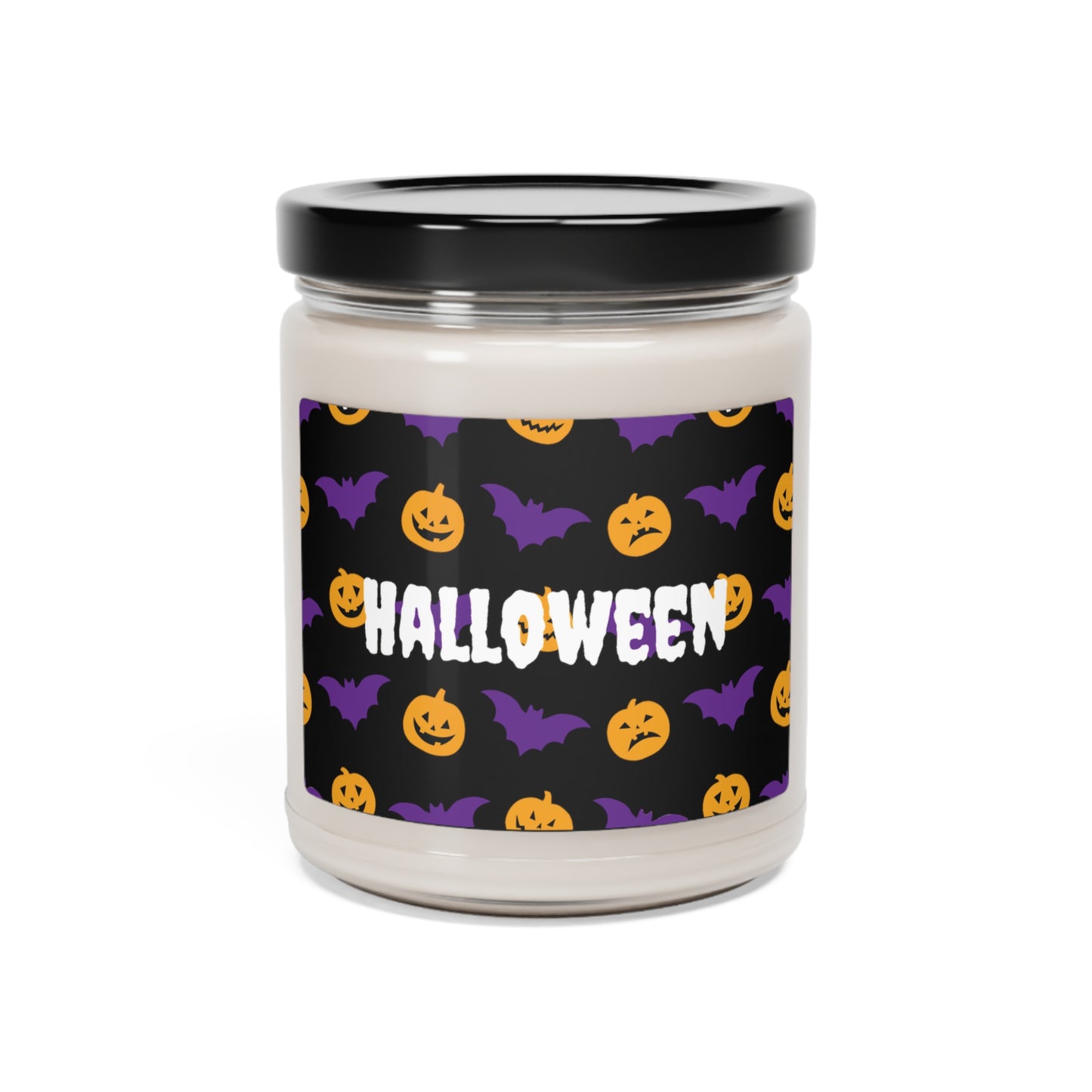 Halloween Candle Pumpkins And Bats Scented Soy Candle, 9oz