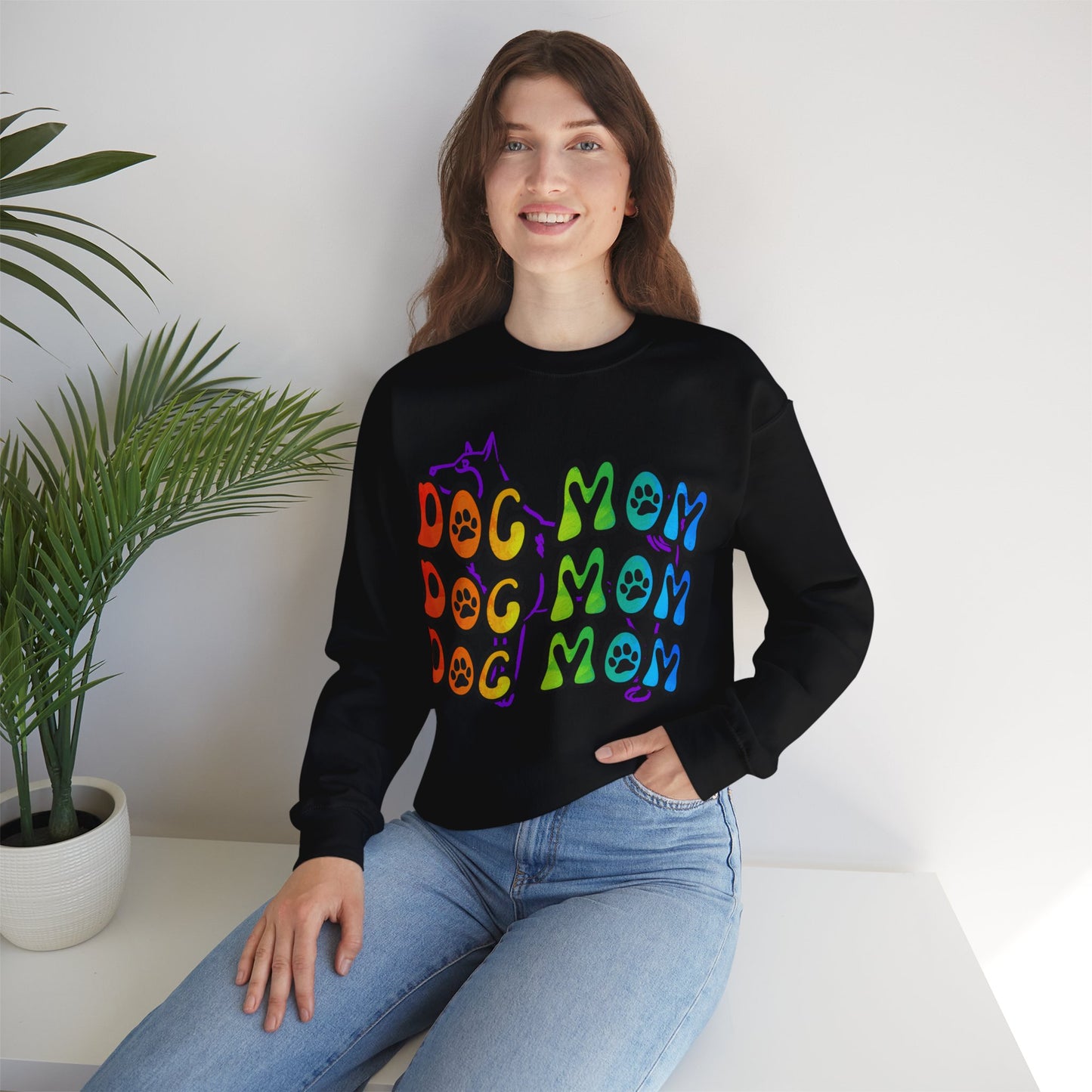 Dog Mom Heavy Blend Sweatshirt