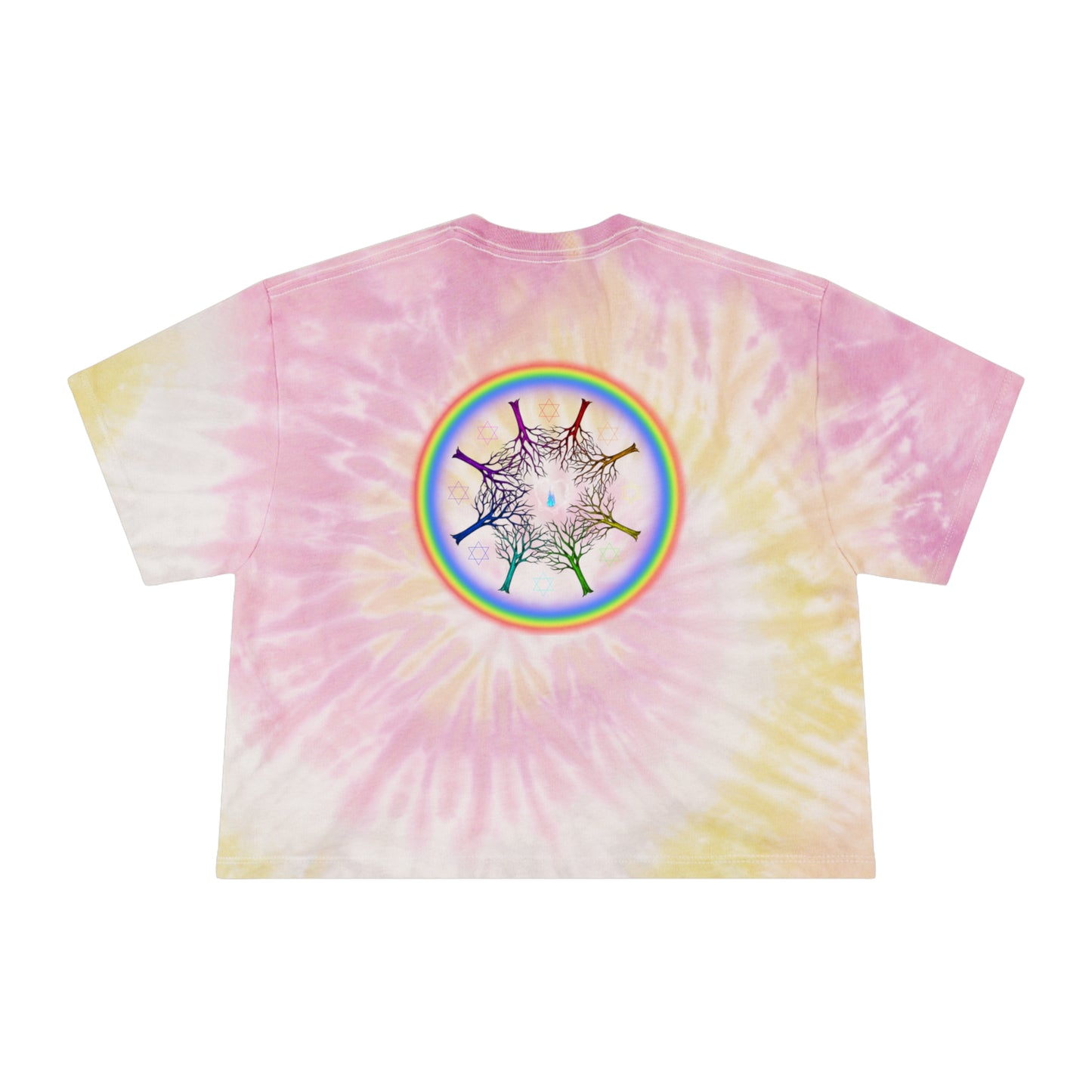 PRIDE Rainbow Roots Women's Tie-Dye Crop Tee