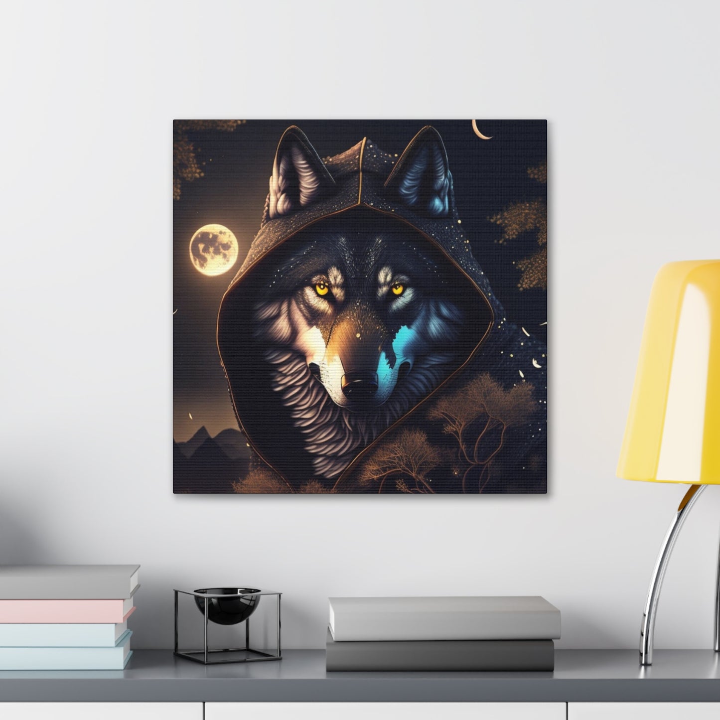 Tales Of A Wolf Mage, Canvas Art, Canvas Print, Wall Decor, Original Art, Unique Gifts