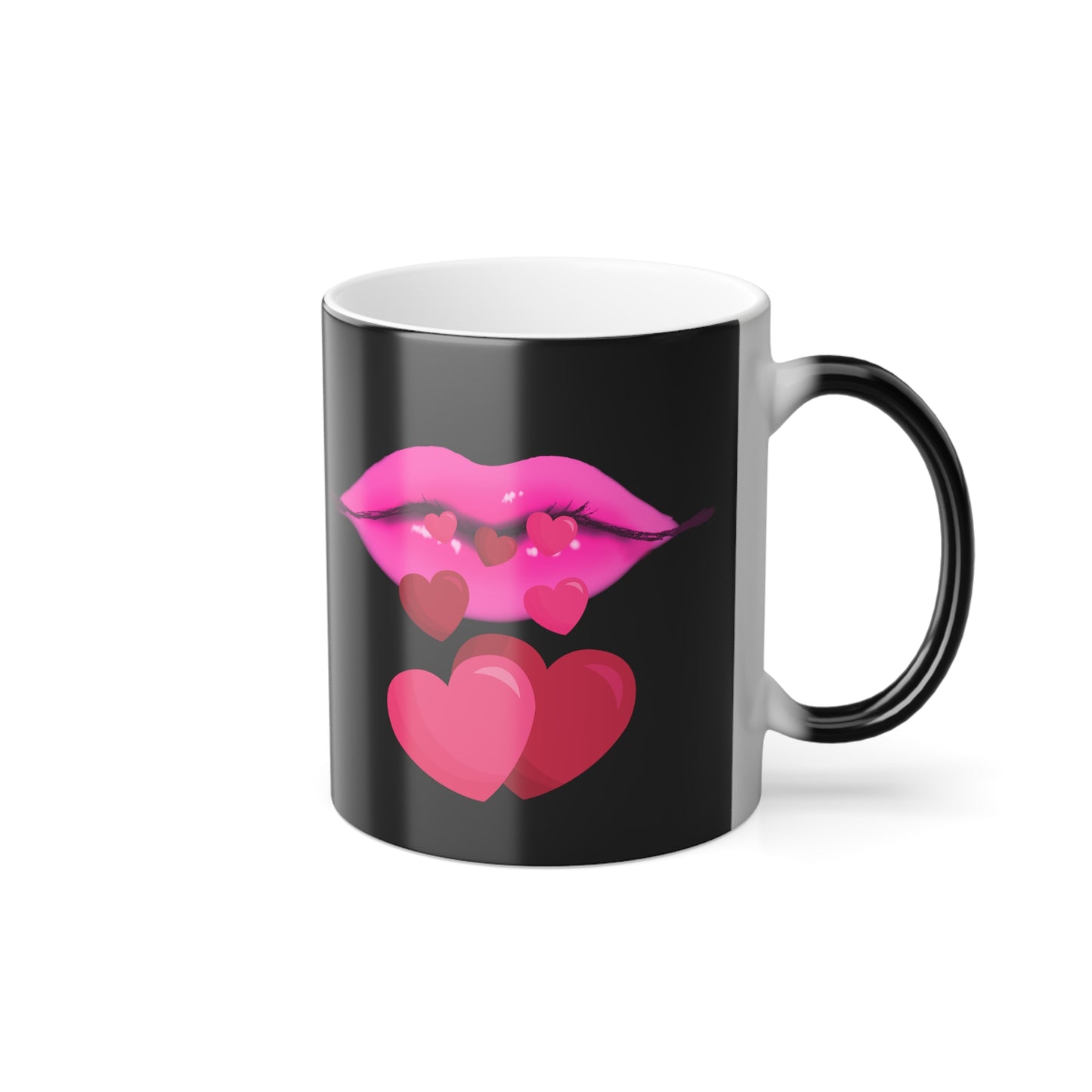 Blowing you kisses, Color Morphing Mug, 11oz, Valentines Day Gift, Gift For Her, Gift For Him
