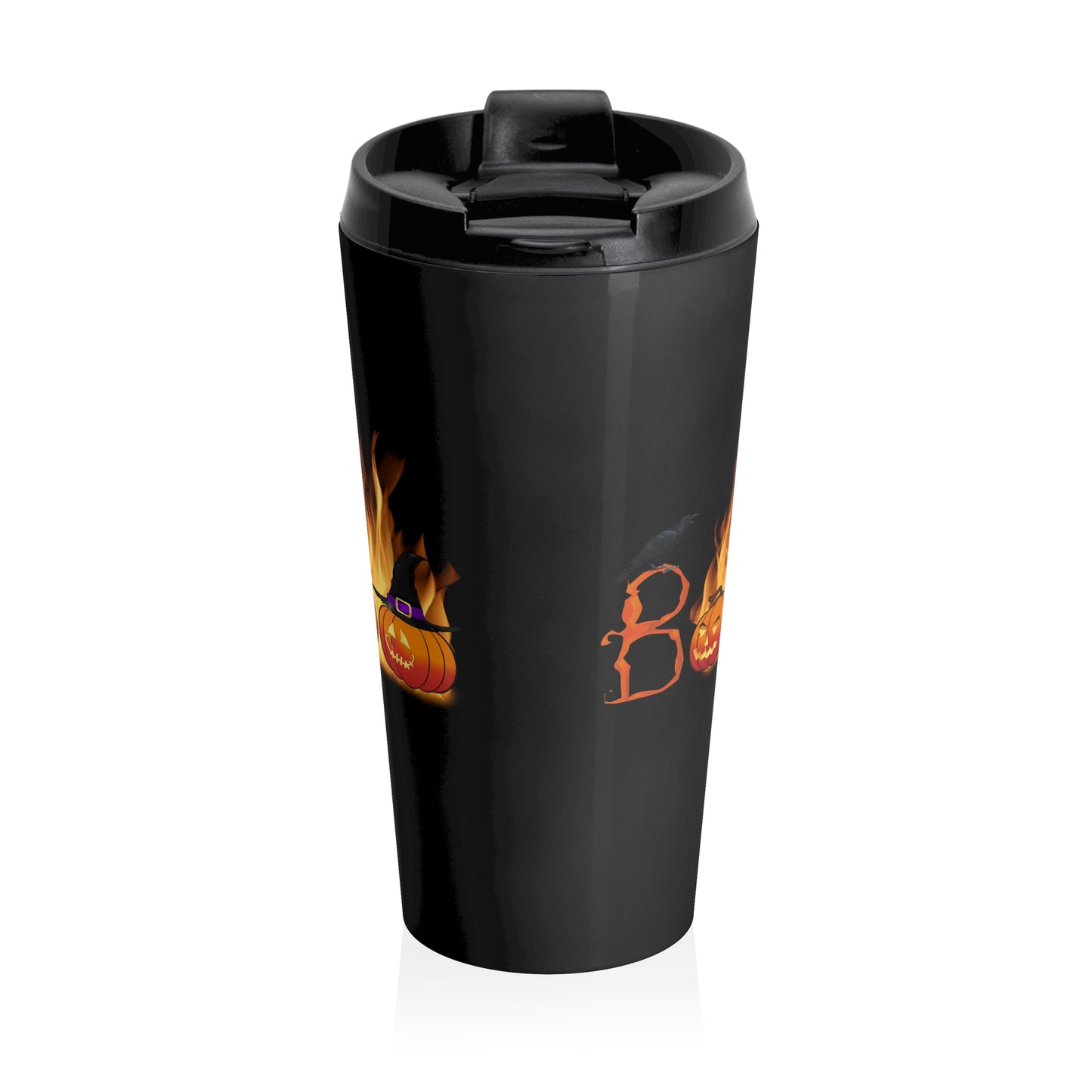 Stainless Steel "BOO" Halloween Travel Mug with Insert