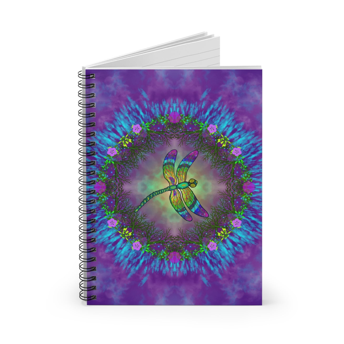 Mystical Dragonfly Spiral Notebook - Ruled Line