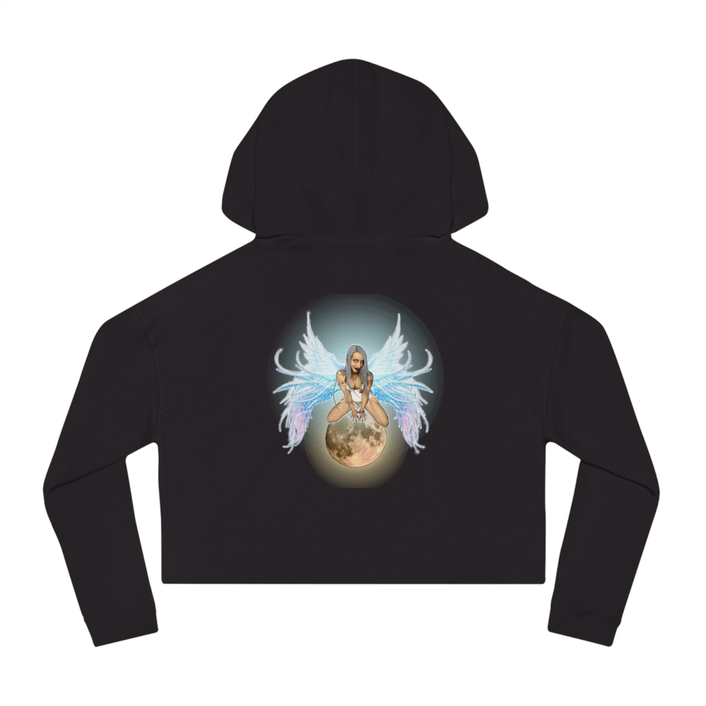 Mystic Moon Fairy Women’s Cropped Hooded Sweatshirt