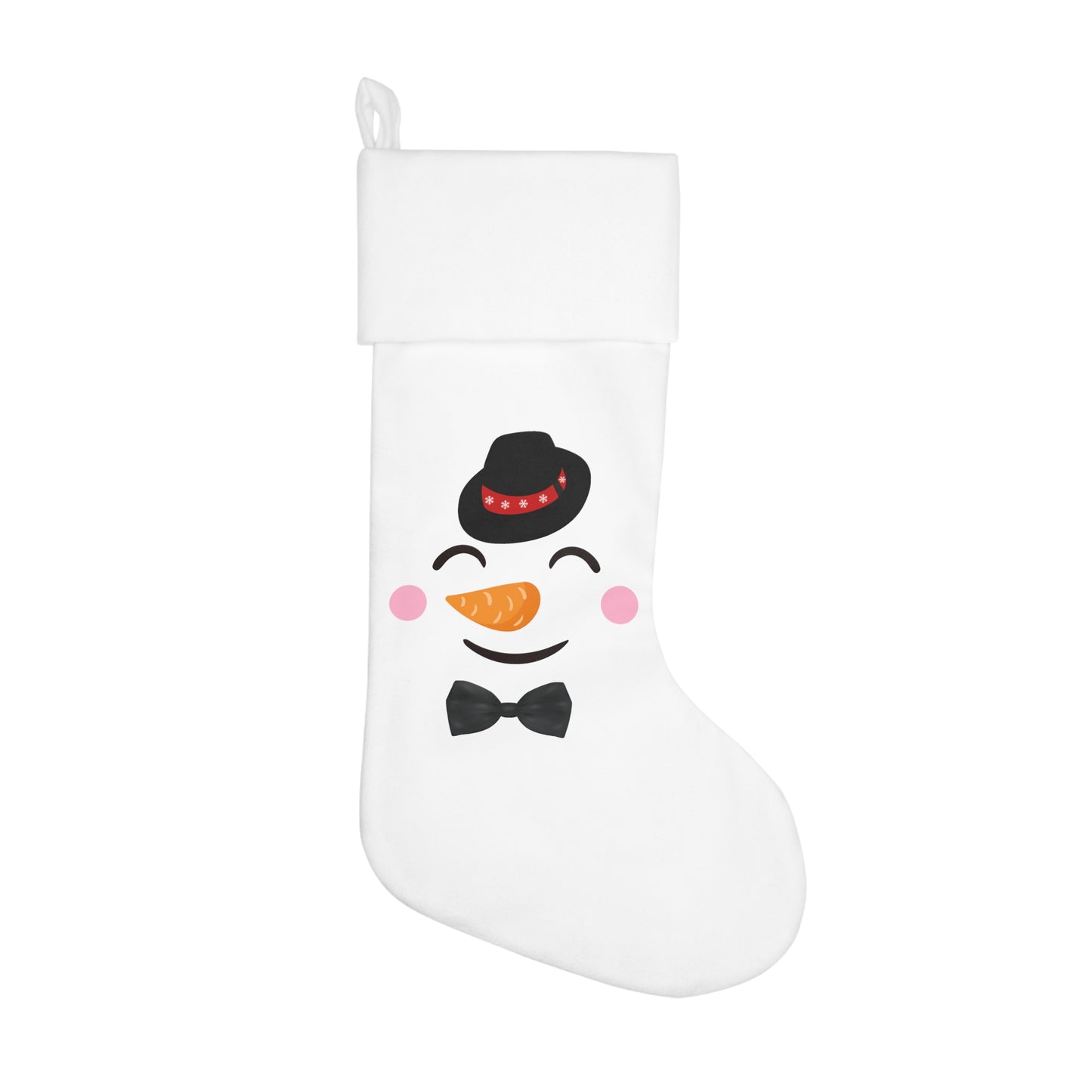 Snowman Face Christmas Stocking Male