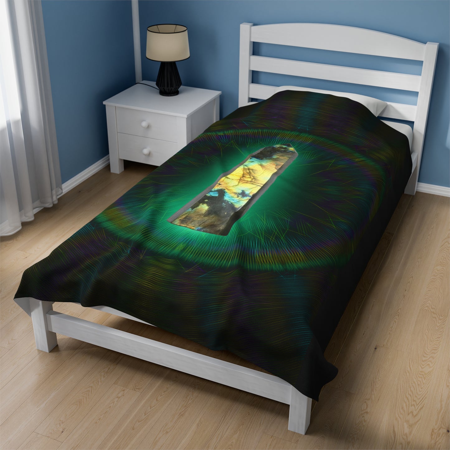 Mystic Labradorite Giant Velveteen Plush Blanket