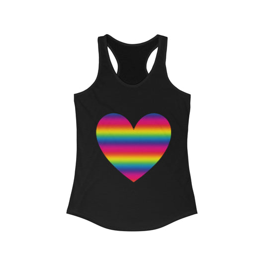 PRIDE Heart Women's Ideal Racerback Tank