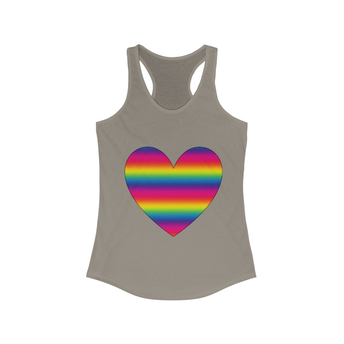 PRIDE Heart Women's Ideal Racerback Tank