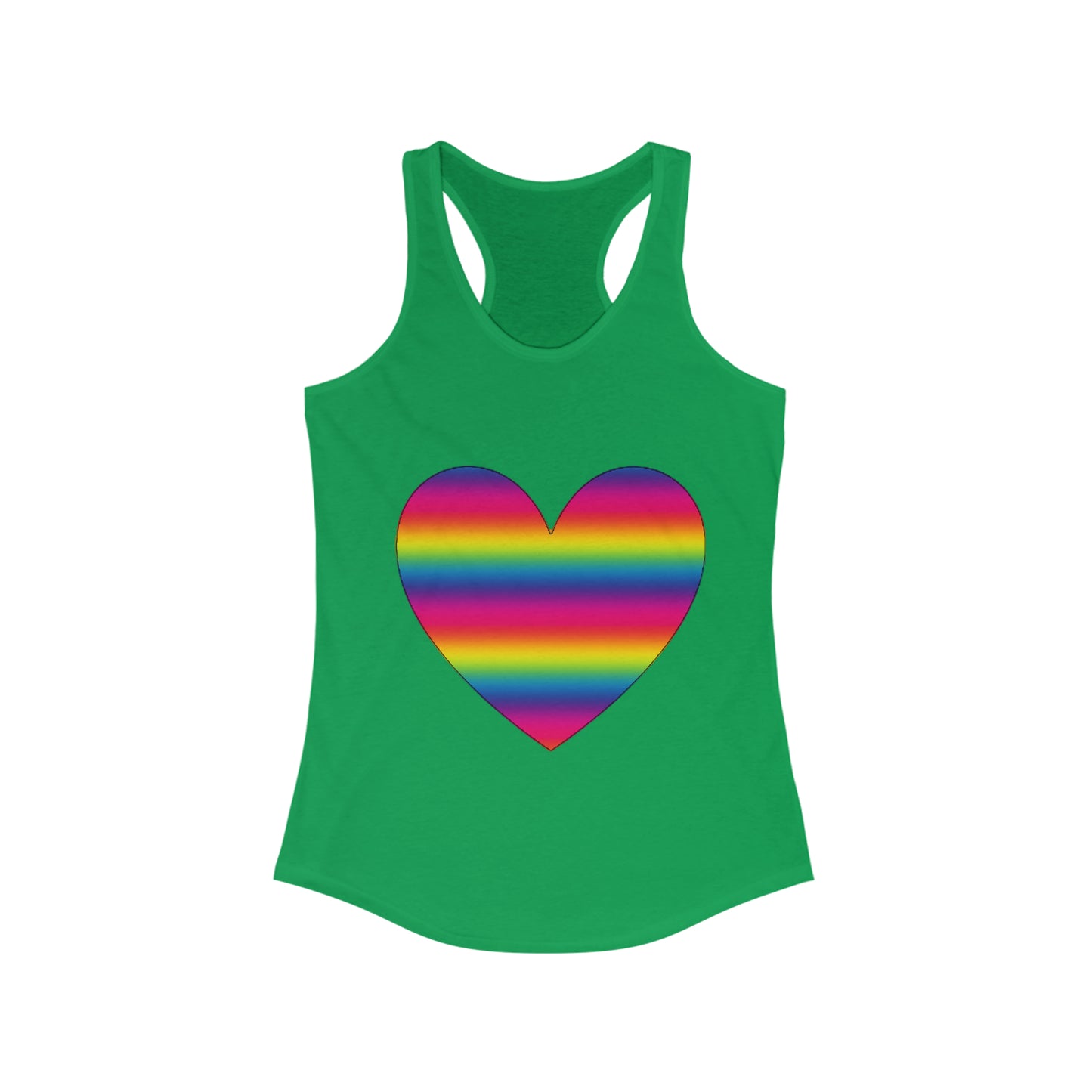 PRIDE Heart Women's Ideal Racerback Tank