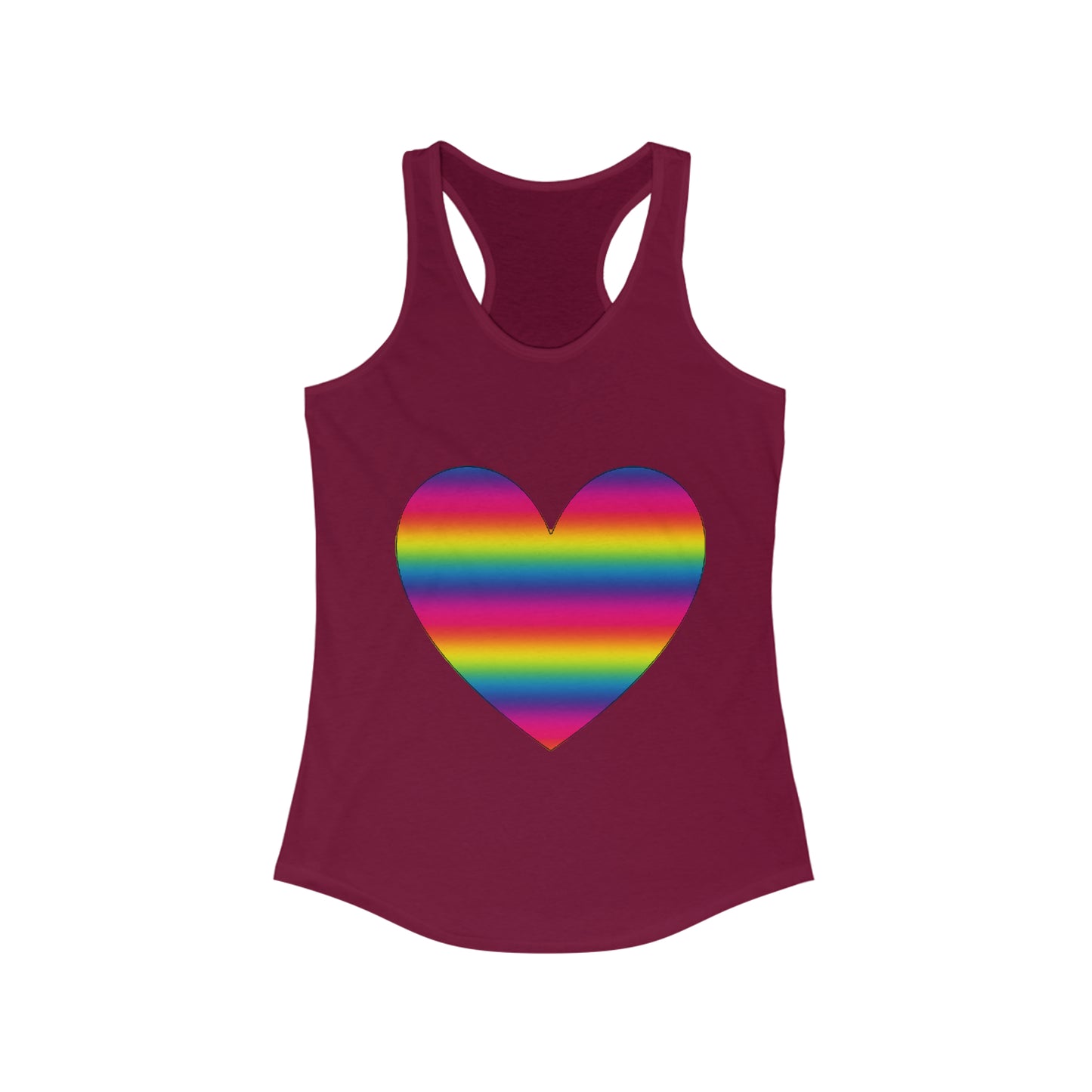 PRIDE Heart Women's Ideal Racerback Tank