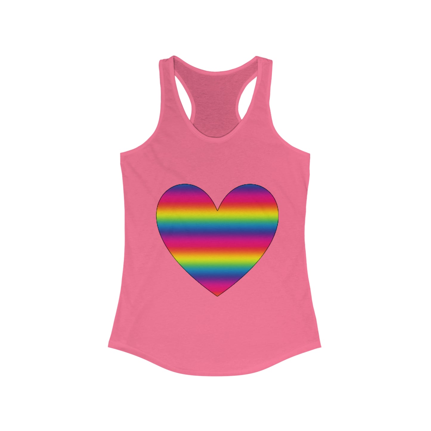 PRIDE Heart Women's Ideal Racerback Tank