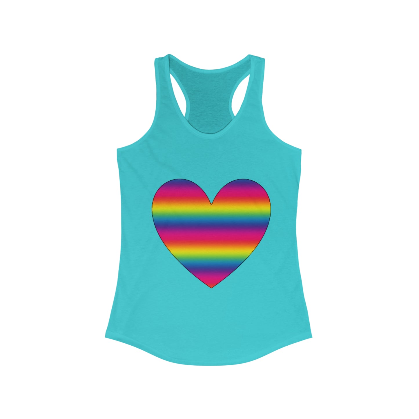 PRIDE Heart Women's Ideal Racerback Tank