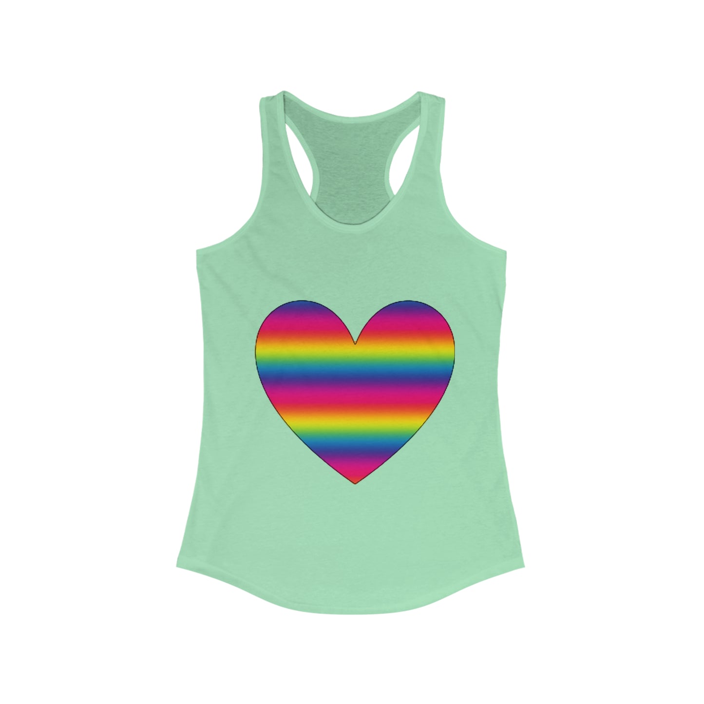 PRIDE Heart Women's Ideal Racerback Tank