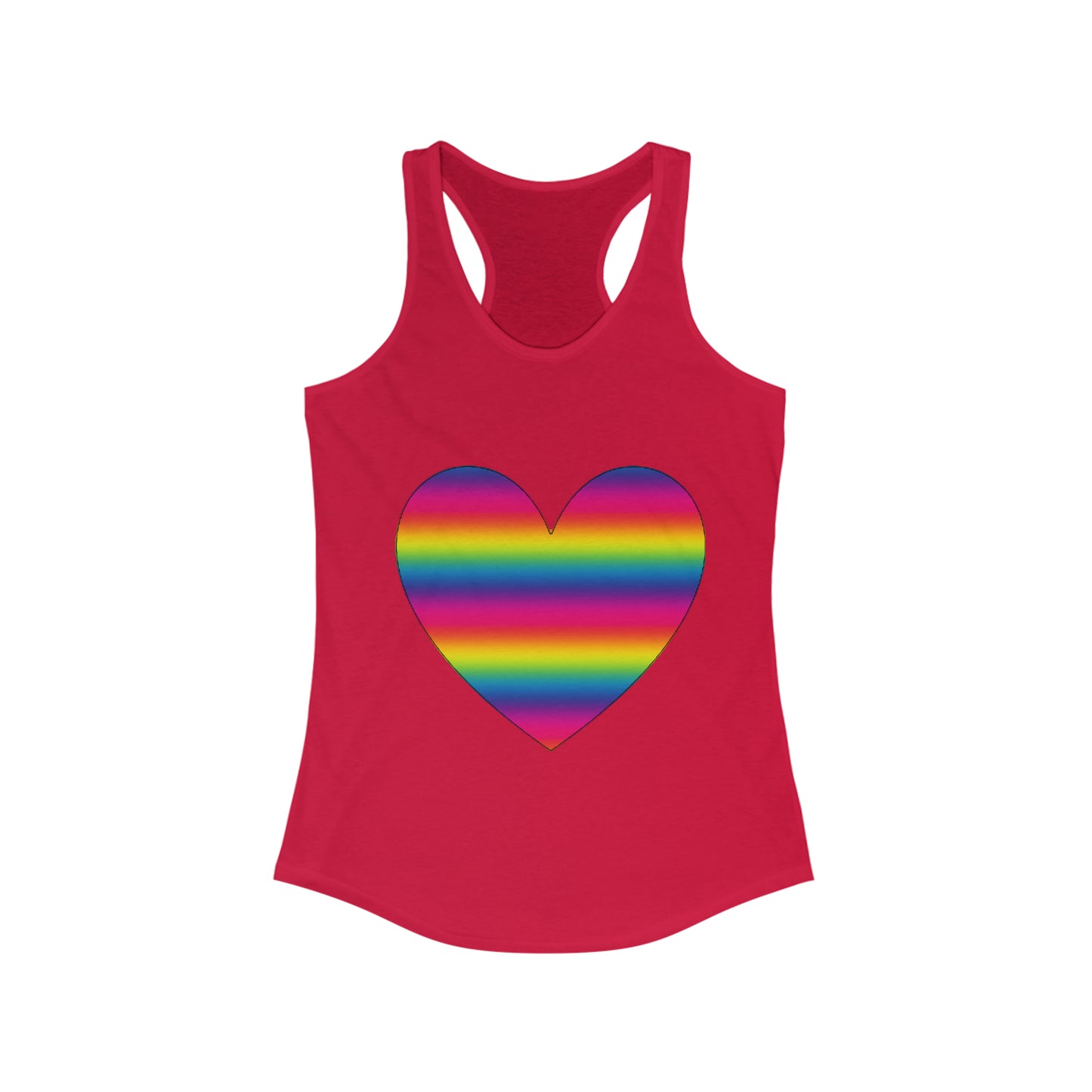 PRIDE Heart Women's Ideal Racerback Tank