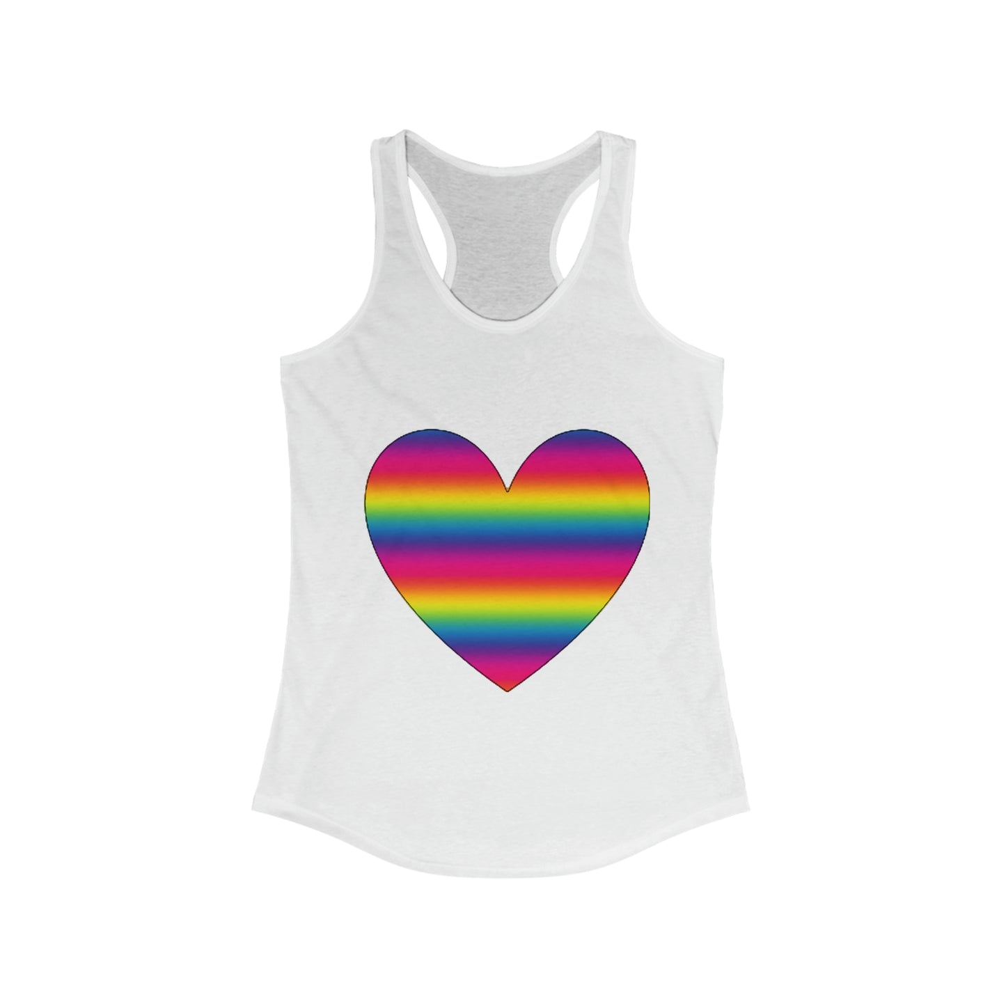 PRIDE Heart Women's Ideal Racerback Tank