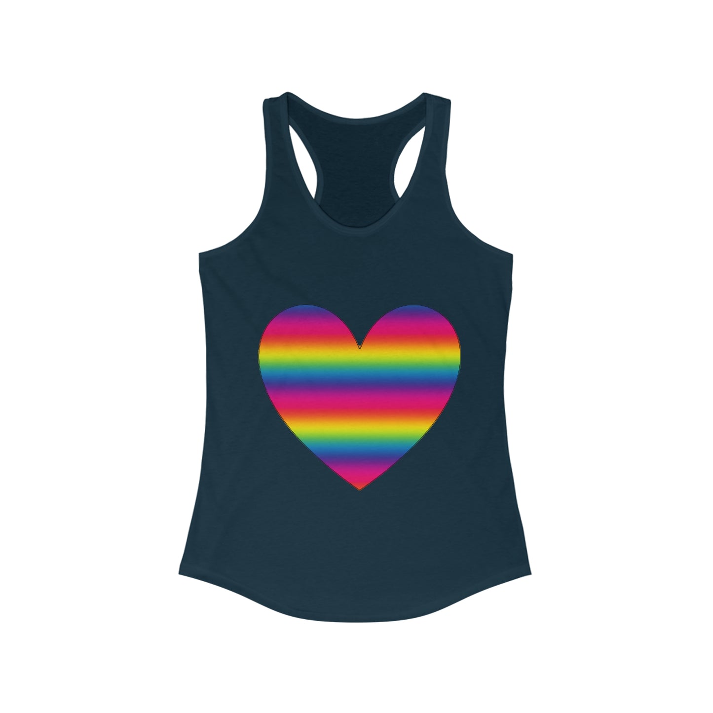 PRIDE Heart Women's Ideal Racerback Tank