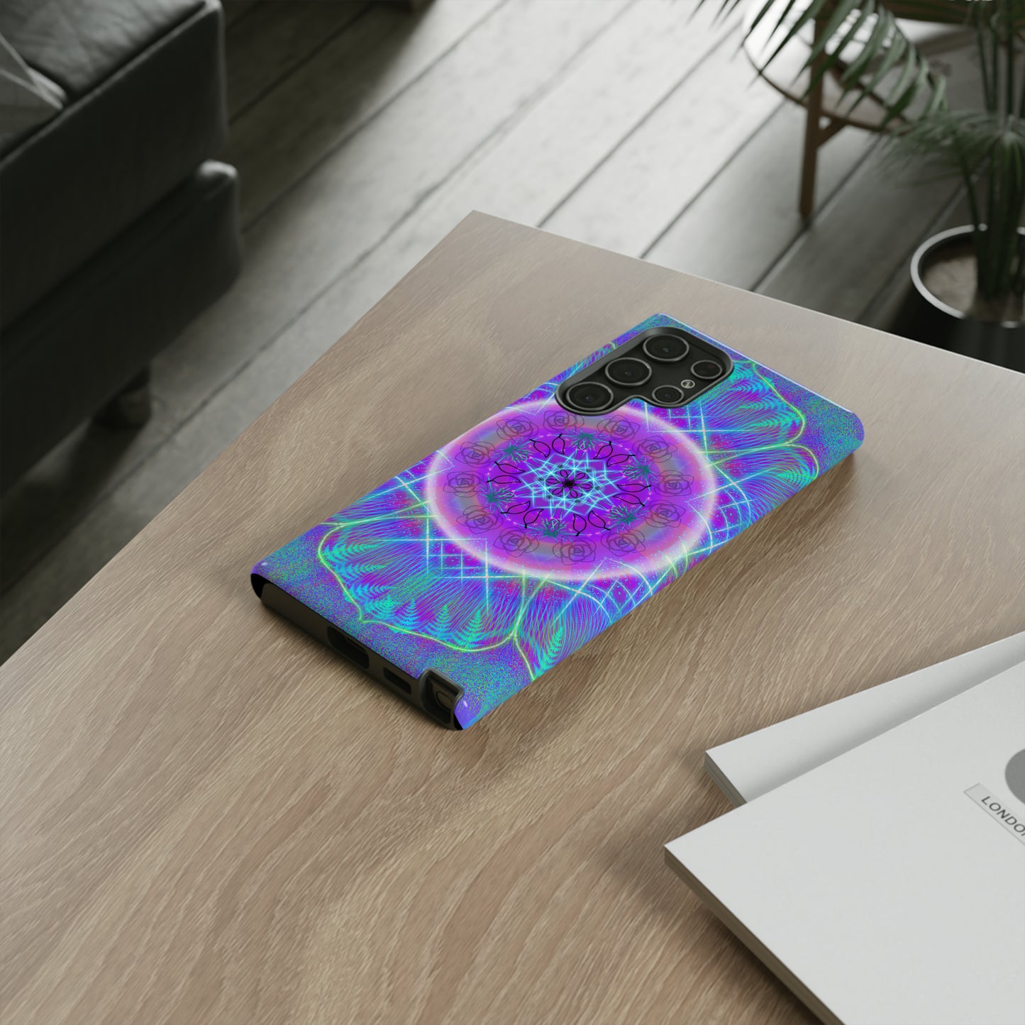 Psychedelic Mandala Protective Phone Case, Samsung, iPhone, Pixel, all sizes