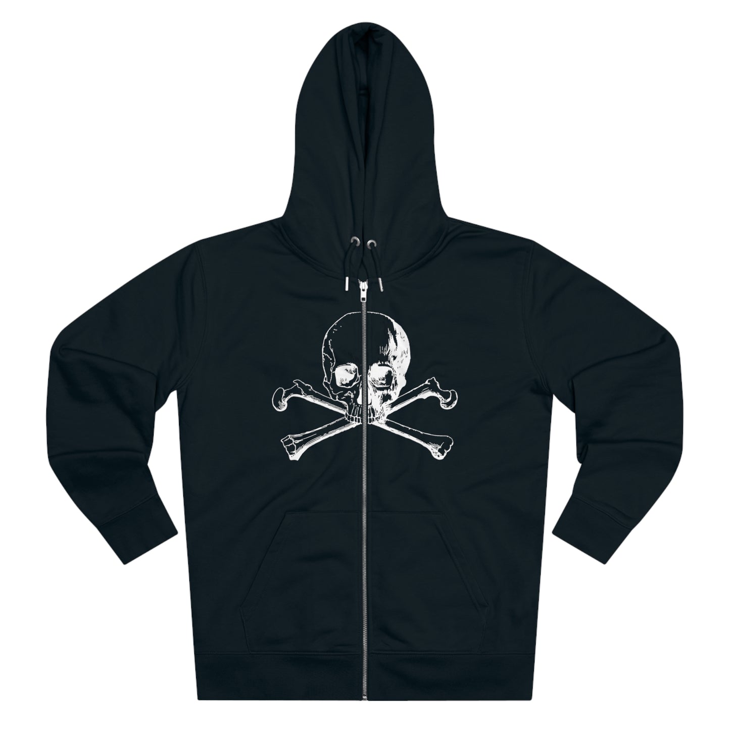 Men's Cultivator skull And Crossbones Halloween Zip Hoodie