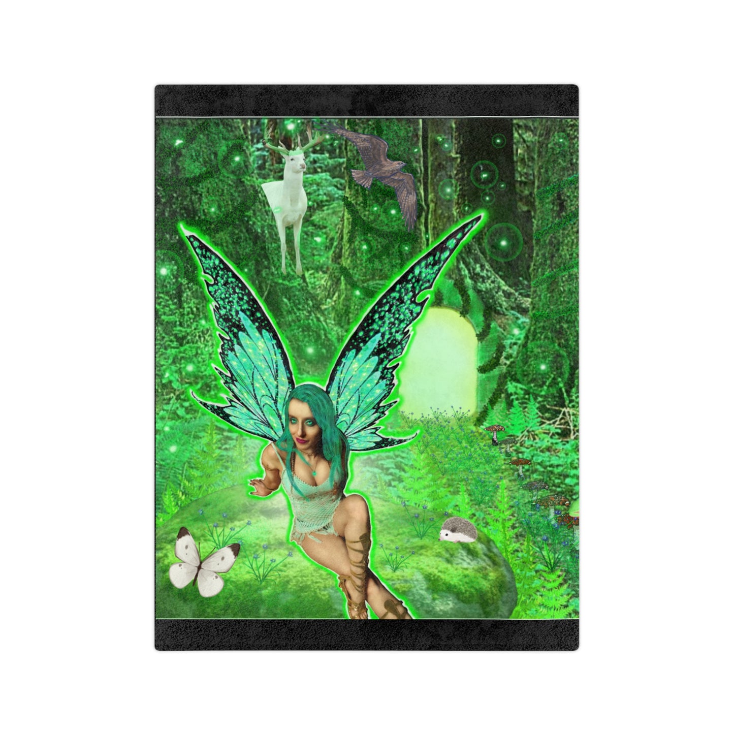 Mystic Forest Fairy Velveteen Minky Blanket