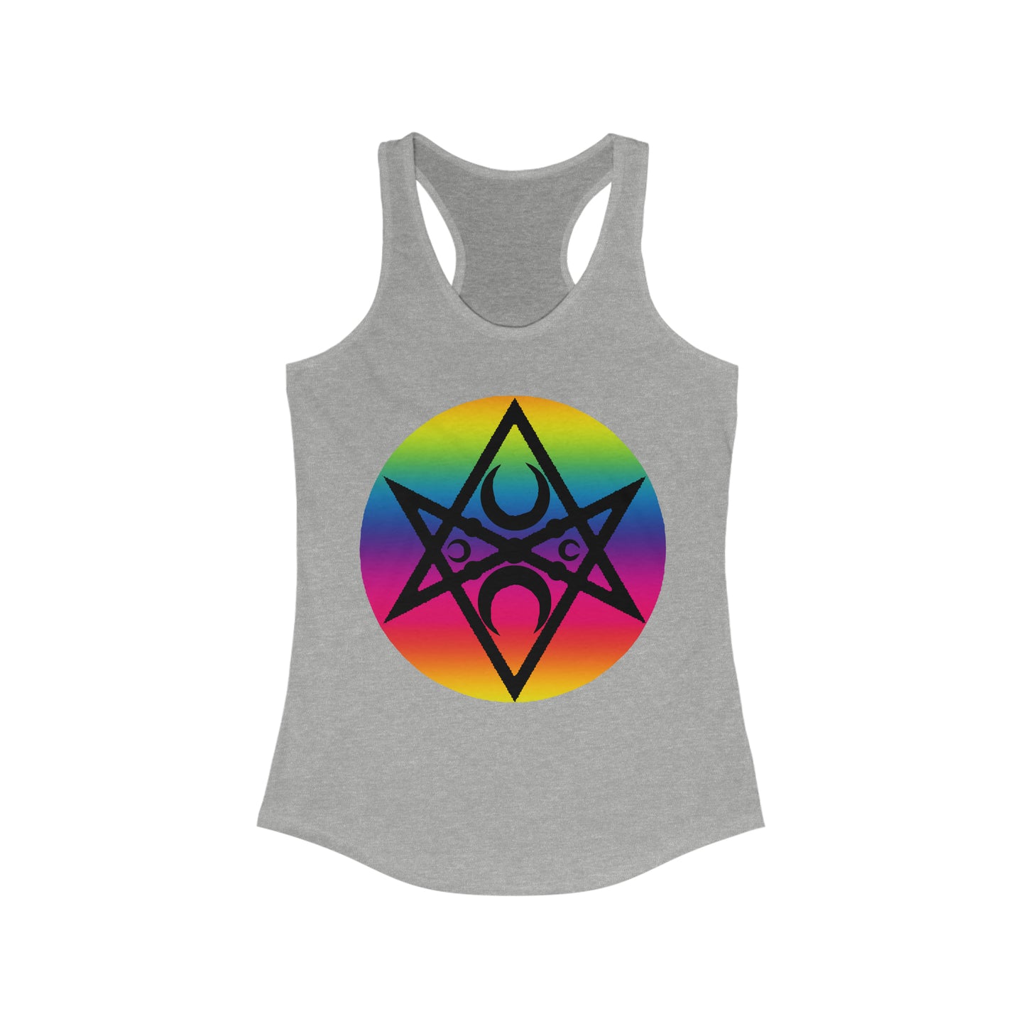 PRIDE Unicursal Moon Hexagram Women's Ideal Racerback Tank