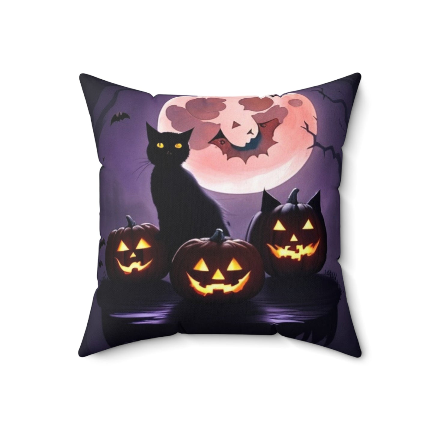 All Hallows Eve, Halloween, Spun Polyester Square Pillow