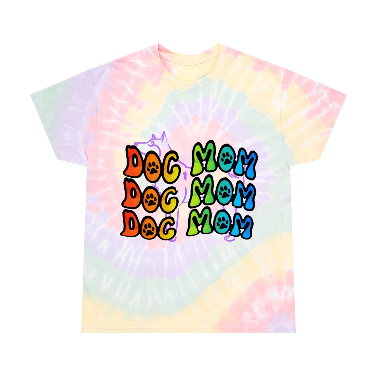 Dog Mom Tie-Dye Tee, Spiral