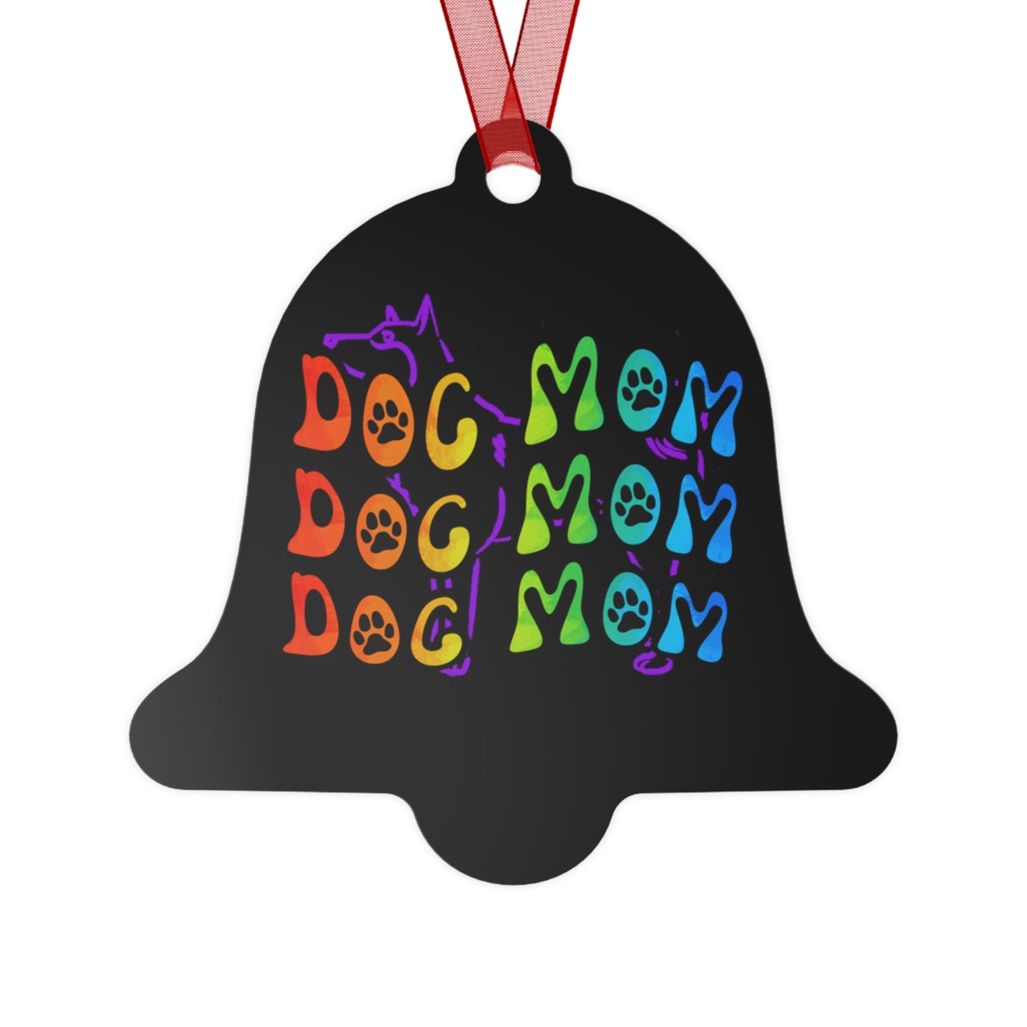 Dog Mom Metal Ornament Bell