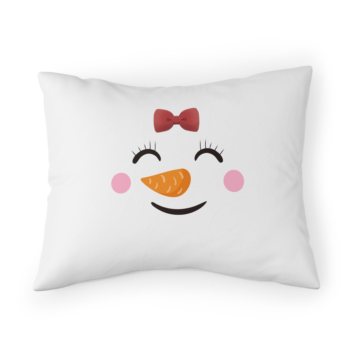 "Hers" Snowman Face Pillow case