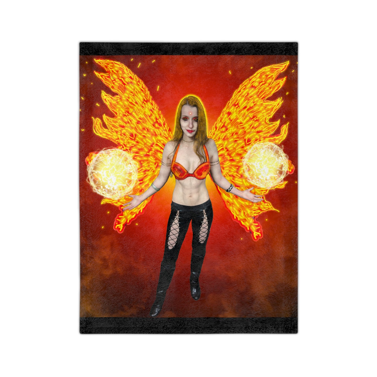 Mystic Fire Fairy Velveteen Minky Blanket