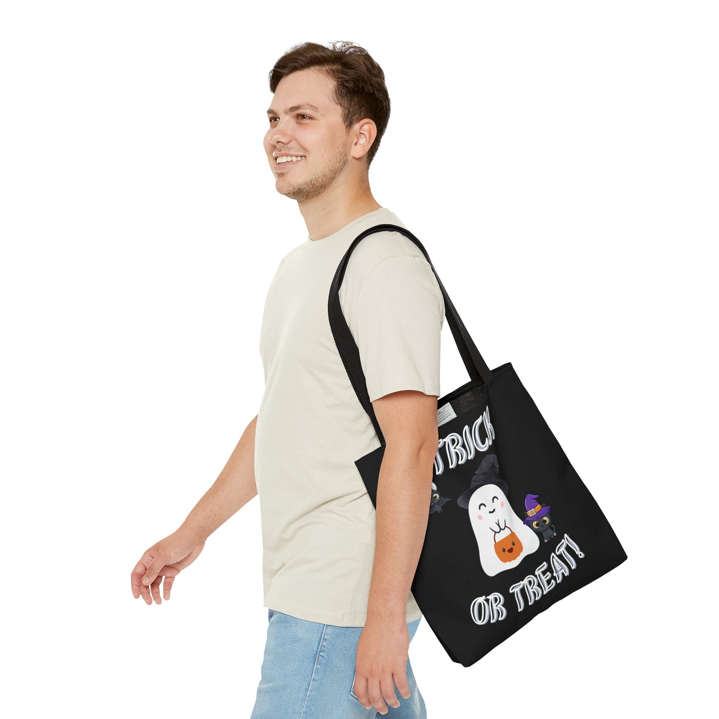 Trick Or Treat Ghost Halloween Candy Tote Bag