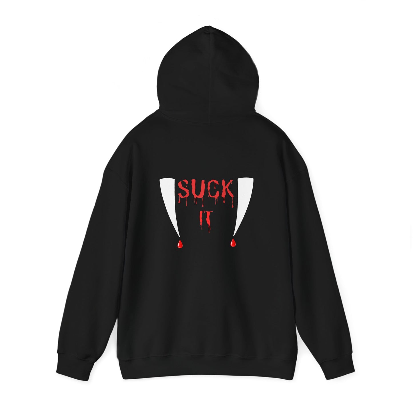 Suck It Vampire Fangs Halloween Hoodie Unisex Heavy Blend" Hooded Sweatshirt