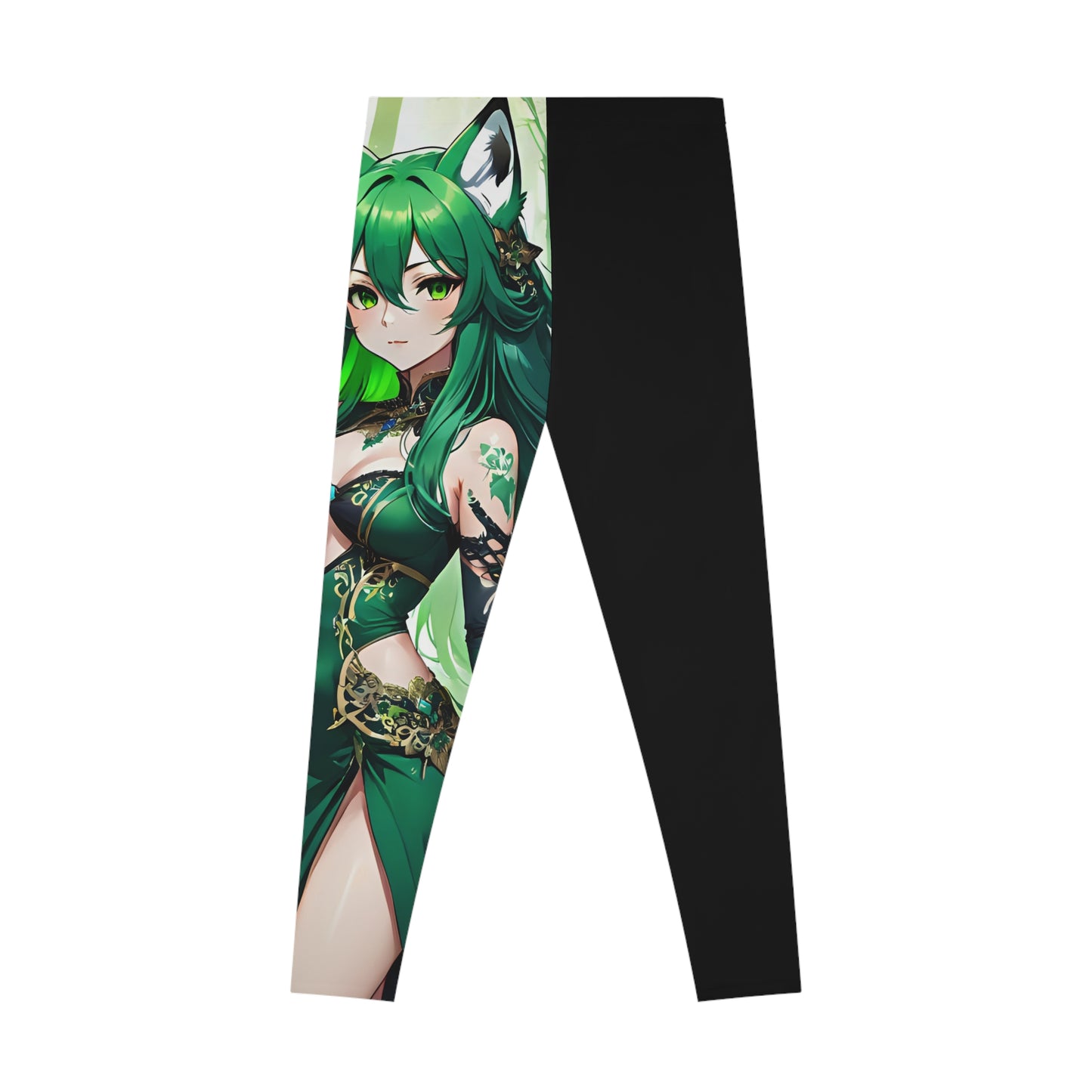 Emerald Fox Goddess, Black Leggings, Anime