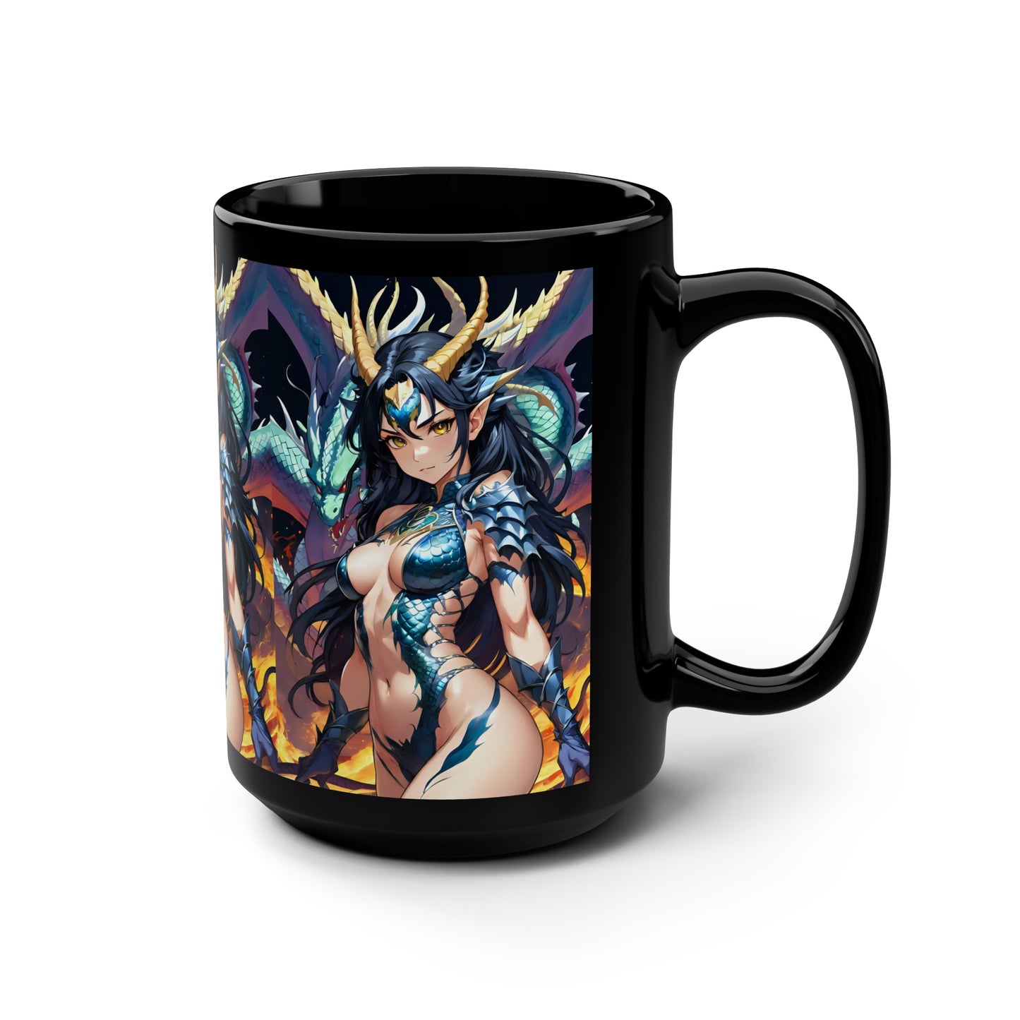 Water Elemental, Black Mug, 15oz