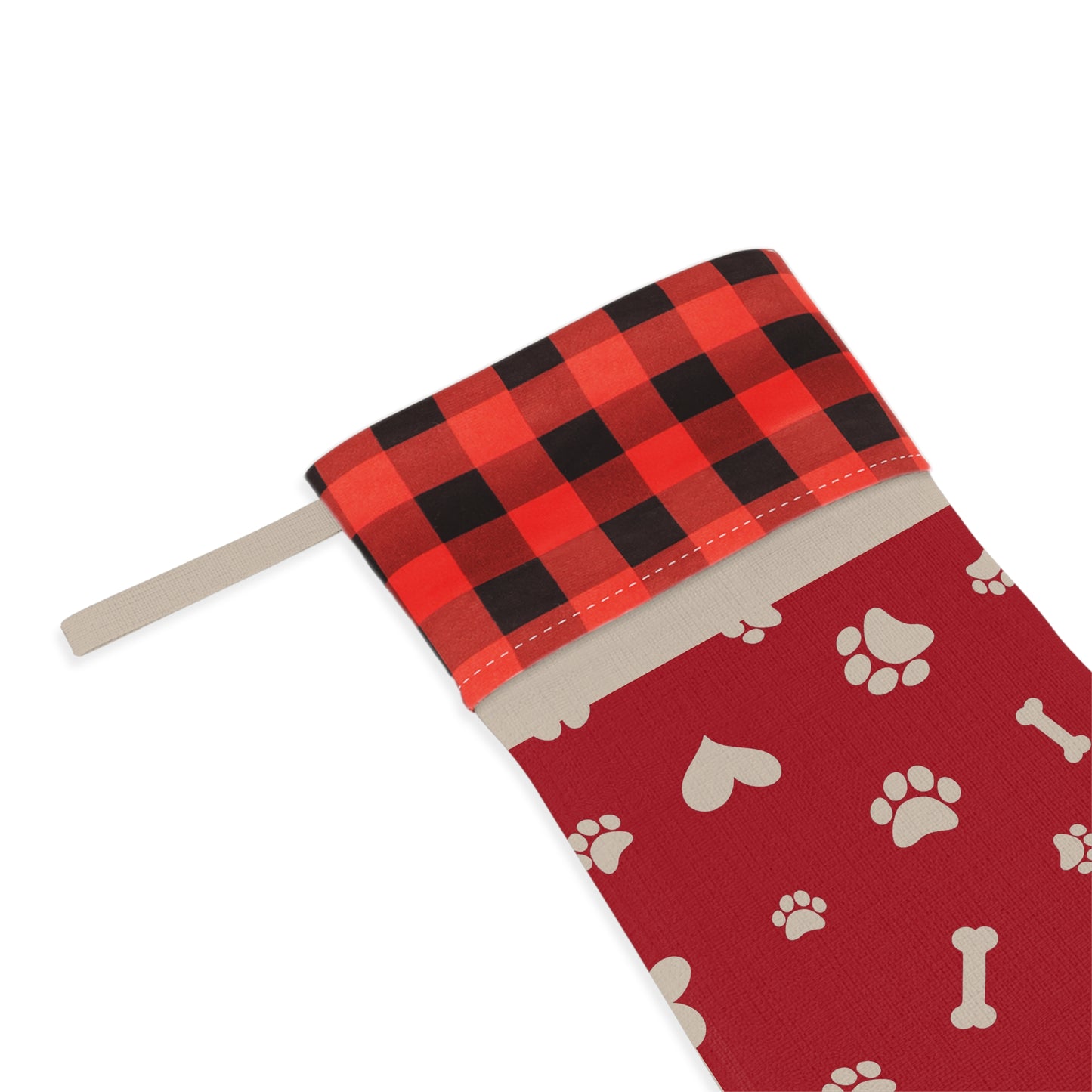 Paw Print Christmas Stocking For Dog/Cat