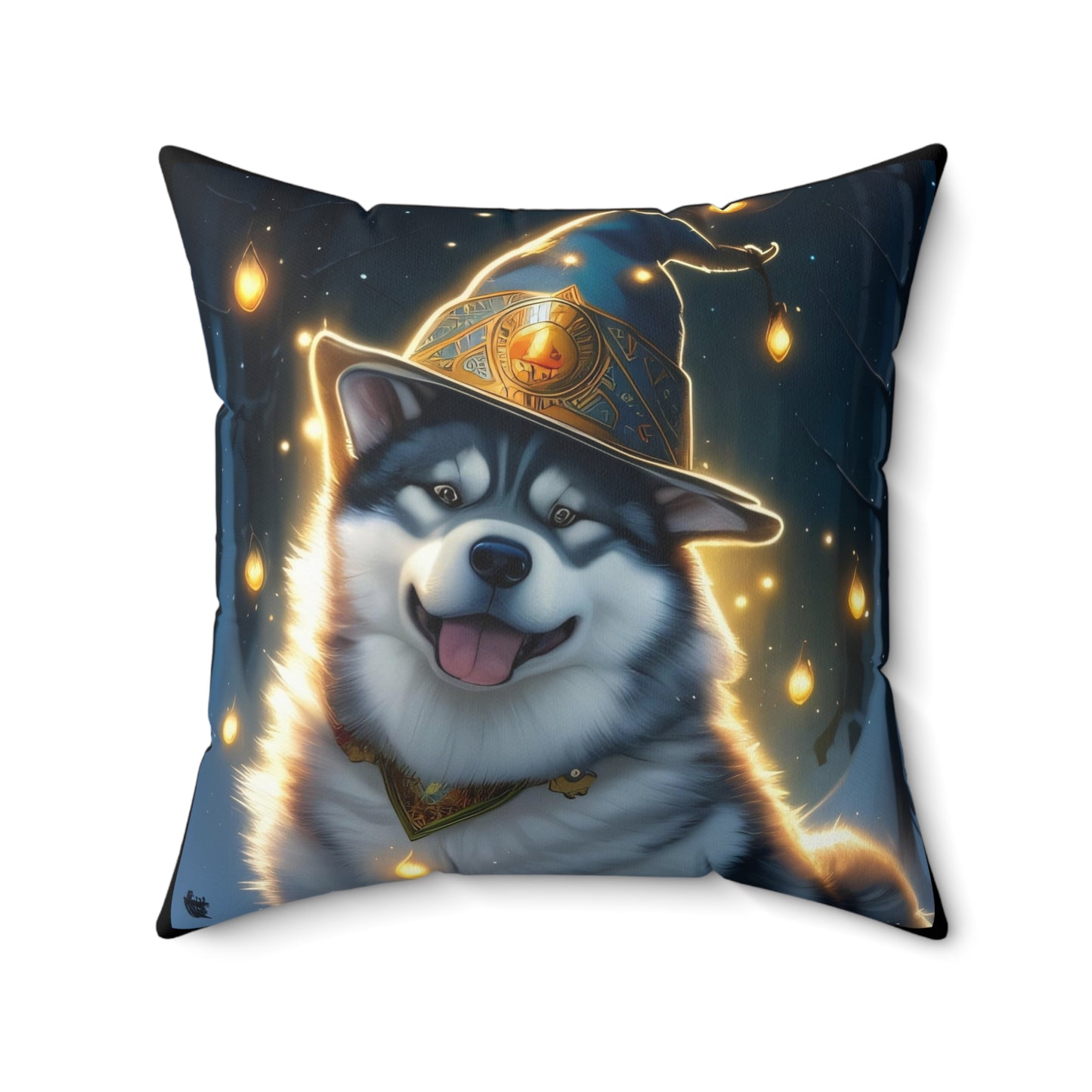 Wizard Pup, Spun Polyester Square Pillow